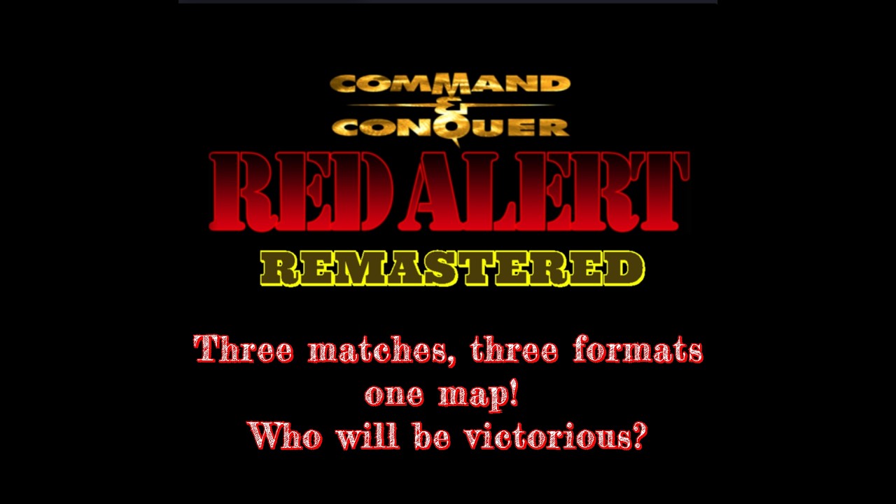Command and Conquer Red Alert Remastered 3vs2, 3vs3 and FFA (Same map different challenges)