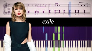 How to play piano part of Exile by Taylor Swift and Bon Iver