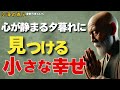 心が静まる夕暮れに見つける小さな幸せ— 忙しさを手放した瞬間、幸せはすでにそばにある。