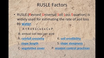 Soil Erosion: using RUSLE