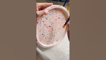 White terrazzo tray #shorts #jesmonite #terrazzo