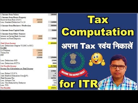 Tax Computation for Income Tax Return | How to Calculate Income Tax for Individuals By The Accounts
