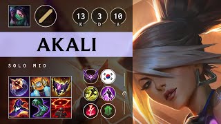 Akali Mid vs Taliyah - KR Master Patch 25.17