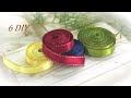 6 DIY Beautiful Crafts from Narrow Satin Ribbons 🌼 6 Красивых Идей канзаши из узких лент