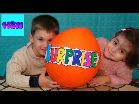 GIANT EGG SURPRISE Toys Unboxing ვხსნით კვერცხებს, მათე და ნინა ხსნიან გიგანტურ კვერცხს