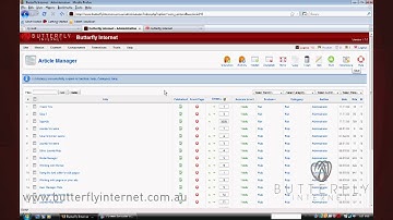 Joomla 1.5 - Chapter 3 - Working with pages, by Butterfly Internet