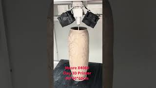 Moore X 4060 Printed Floral Relief Vase#clay3dprinter#Ceramic3DPrinter#clay3dprinting
