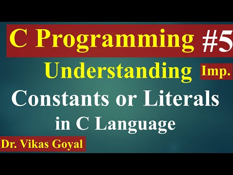 #5 Constants | Literals in C Language (with Notes) | C Programming | C Language