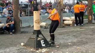 Women's Standing Block Chop at the NYS Woodsmen's Field Days