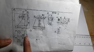 الرسم الهندسي طريقة تجميع الرسمه واستنتاج الابعاد ورسم المساقط الثلاث