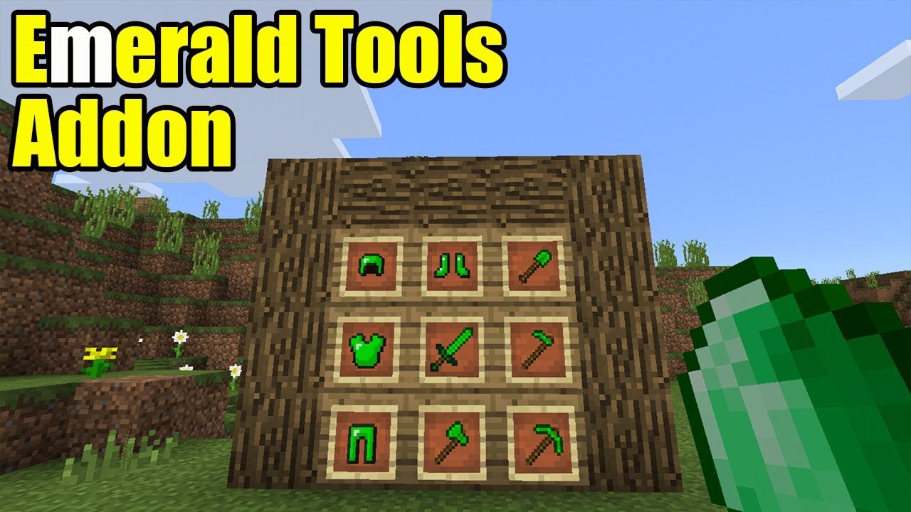 Crafting Emerald Tools In Minecraft Youtube