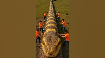 rescue giant python from giant log #shorts