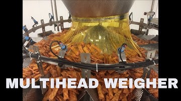 Multihead Weigher | combination scale | Weighing and Filling Jerky Strips into a pouch machine