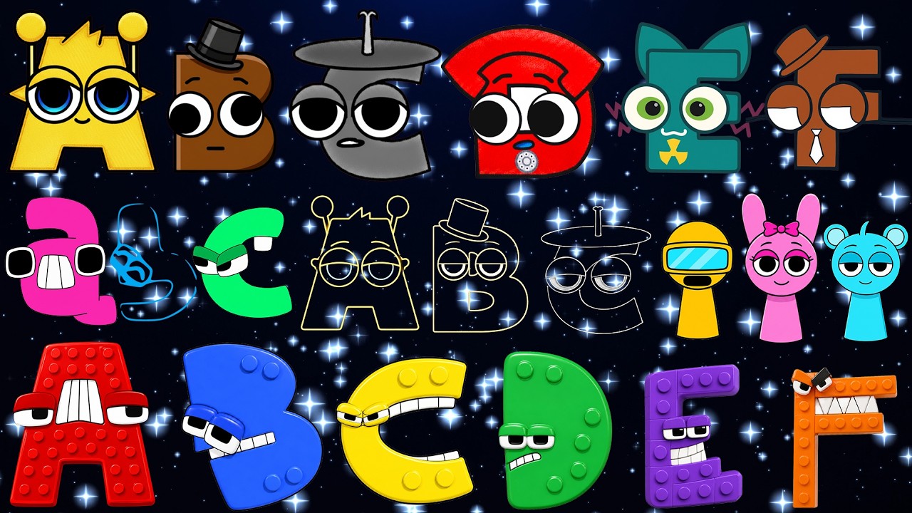 A.B.C-Z 混合 集合② ABC Song for Toddlers 🎵 Learn A to Z Alphabet Characters Colors