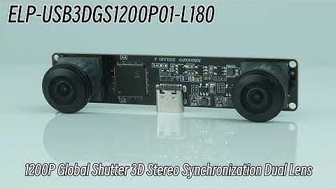 ELP 1200P Global Shutter Fisheye Dual Lens 3D Stereo Synchronization USB Camera