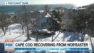 Cape Cod covered in snow