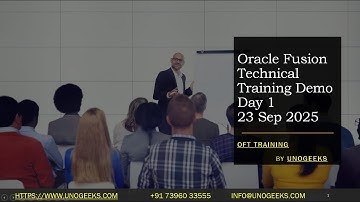 Oracle Fusion Technical Training Online | Demo Day 1 (23 Sep 2025) | Certification & 100% Job Assist