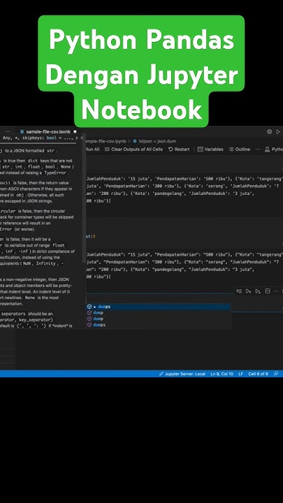 Python Pandas dengan Jupyter Notebook #python #coding #dataanalytics ...