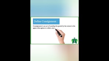 Define Consignment | Accounts | #youtubeshorts #shortvideo
