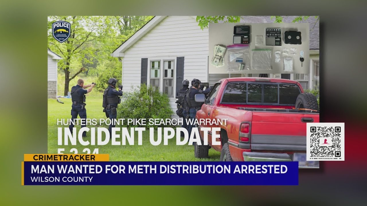 Man wanted for meth distribution arrested in Wilson County, TN - YouTube
