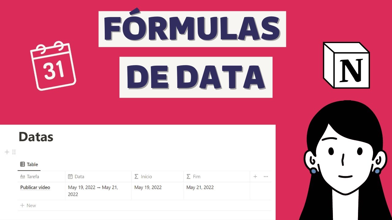 Como usar fórmulas de data no Notion