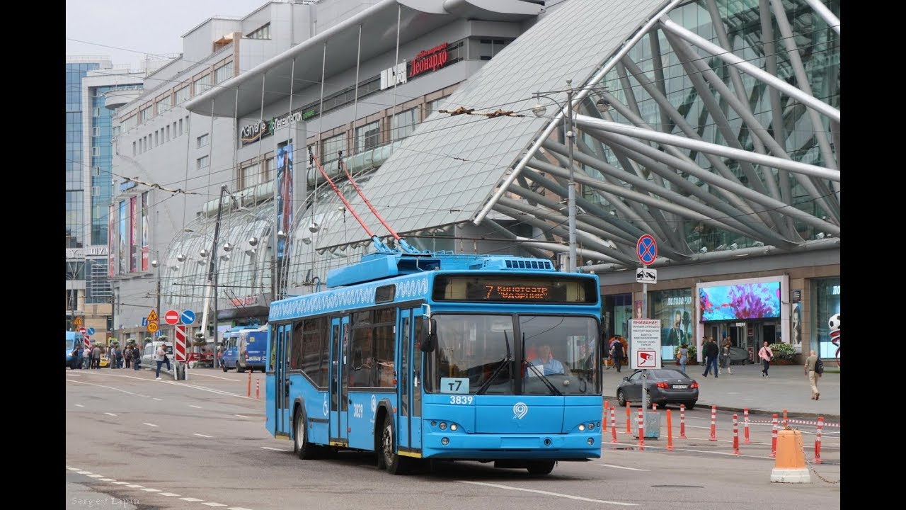 Поездка на троллейбусе СВАРЗ-МАЗ-6235.00 №3839 №17 Киевский вокзал-м.Озёрная