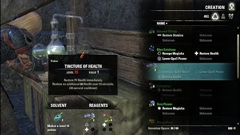 Elder Scrolls Online Alchemy Crafting Guide Potions