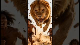 🔥 2.5M Years Ago: Prehistoric Humans vs Lion | Africa’s Deadly Savanna #prehistoriclife  #wildlife