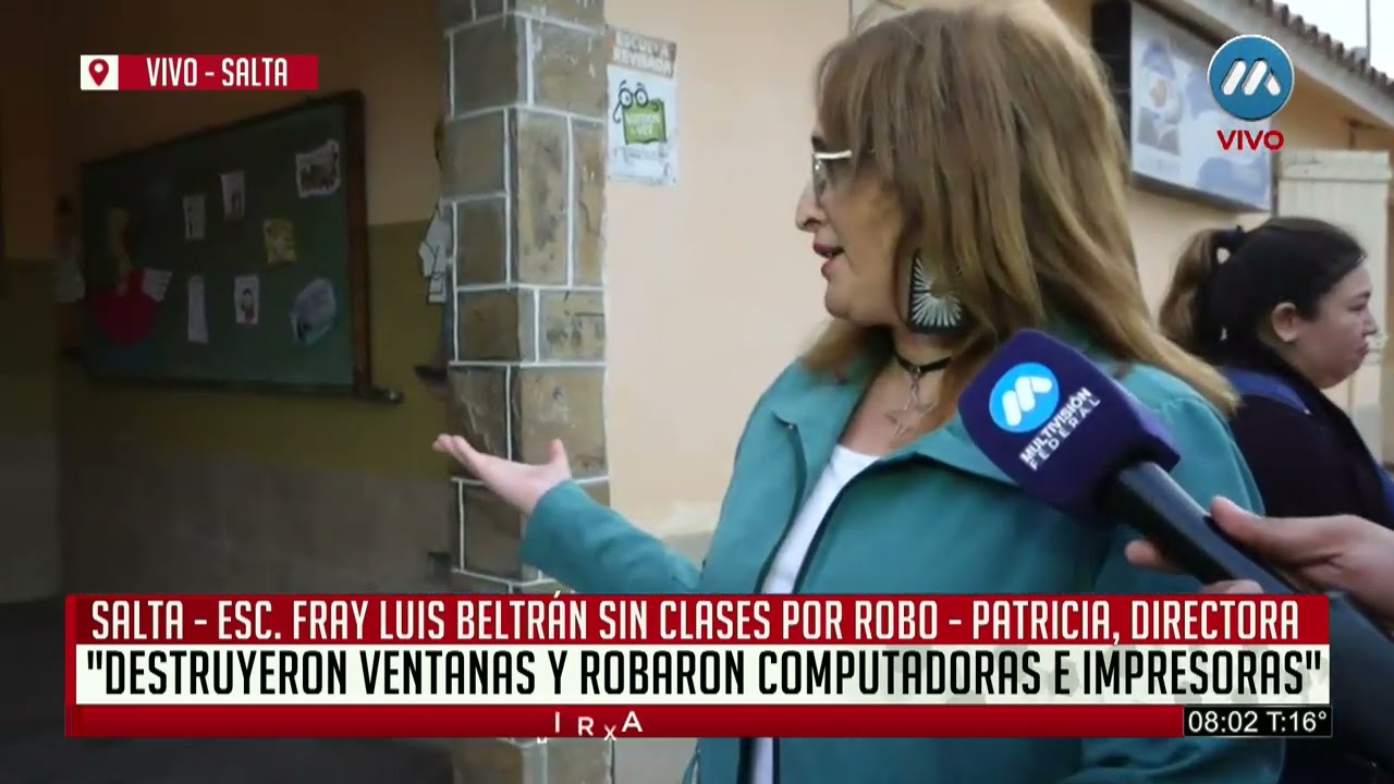 Robaron la escuela Fray Luis Beltrán