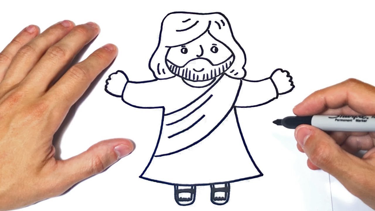 Como dibujar a Jesus | Dibujo de Jesus de Nazaret - thptnganamst.edu.vn