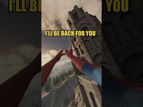 Spider-Man in VR violates Shaggy 🥵 #vr #spiderman #gaming #bladeandsorcery