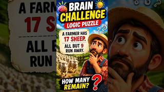 🧠 Logic Puzzle Challenge!A farmer has 17 sheep 🐑All but 9 run away…How many remain? 😏Comment ur Ans.