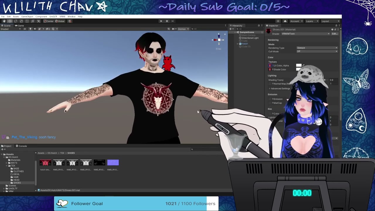 Art - Working on 3D Vtuber Model for friend on Blender+Unity [pt3/3]- Hutch
