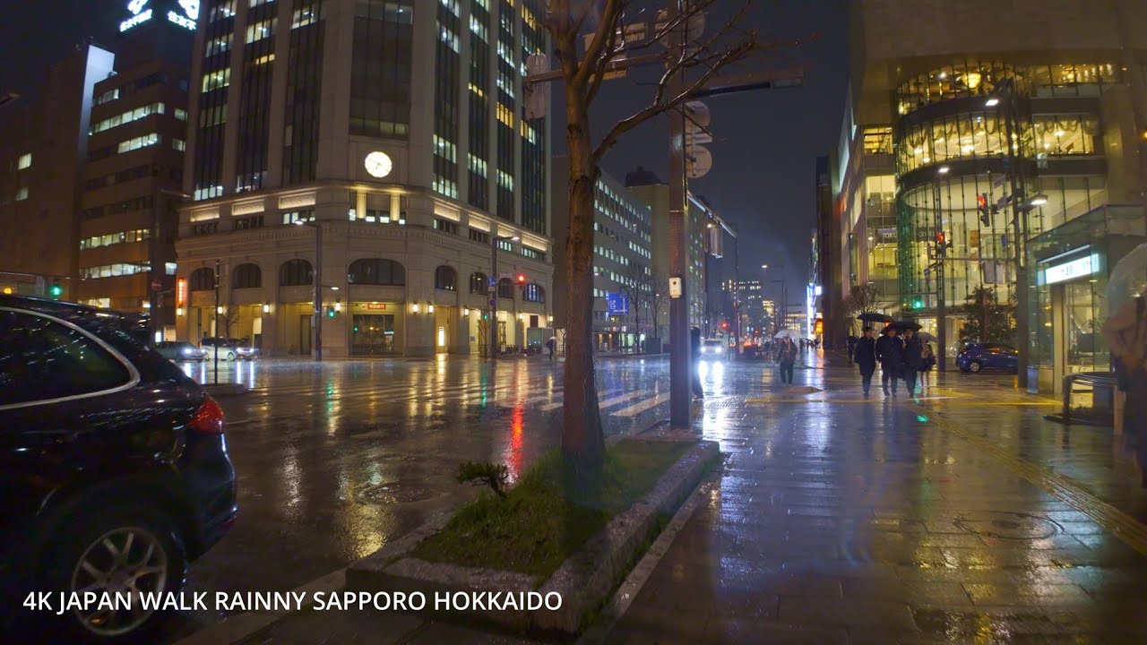 Japan walk rainy Sapporo Odori Park Hokkaido April10,2026雨の北海道札幌大通公園を歩く