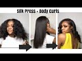 Natural Hair Silk Press + Body Curls