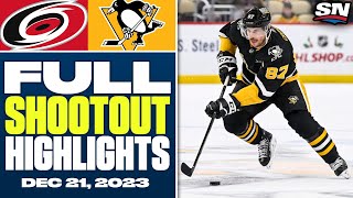 Carolina Hurricanes at Pittsburgh Penguins | FULL Shootout Highlights - December 21, 2023