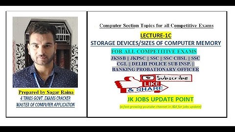 Lect.-1C | Computer Section | JKSSB, SKIMS, IIT JAMMU| Junior Assistant, Senior Assistant and other|