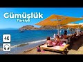 GÜMÜŞLÜK - Türkiye 🇹🇷 4K Walking Tour | Charming Walking Tour of Bodrum&#39;s Hidden Gem at the beach