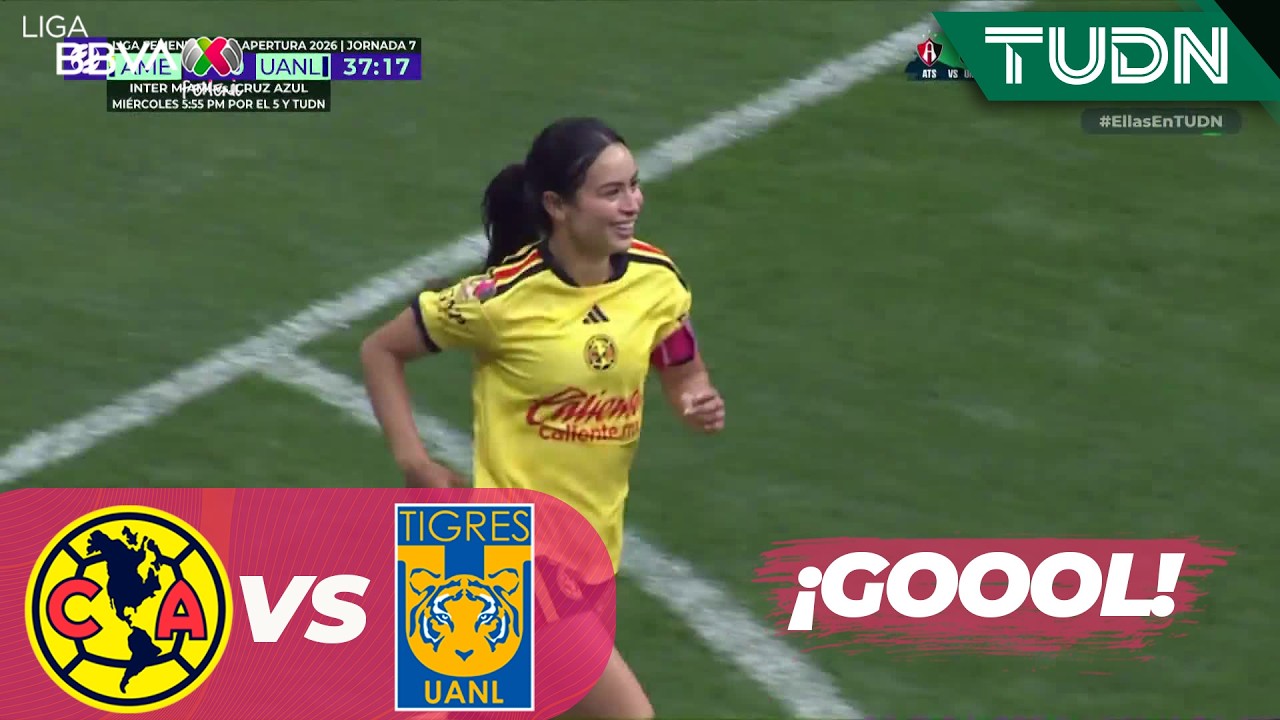 ¡YA ES GOLEADA DEL AMÉRICA! | América vs Tigres | Liga MX Femenil - Jornada 7 Apertura 2026 | TUDN