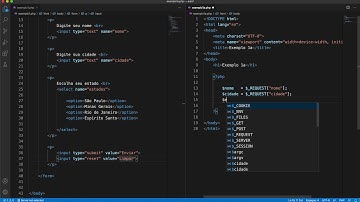 PHP - Aula 7-1 - Enviando Formulários com Select para o PHP - Parte 1/2
