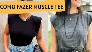 COMO TRANSFORMAR CAMISA MASCULINO EM MUSCLE TEE - SUZAMUSA