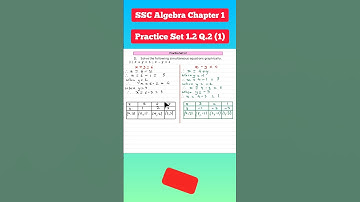 Practice Set 1.2 Q.2 (1)  Linear Equations in two variables SSC Algebra | 2025 - 2026  #shorts