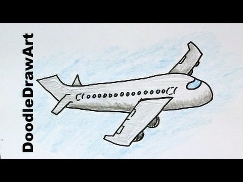 How To Draw a Cartoon Airplane - Easy Drawing Lesson for Kids! - YouTube