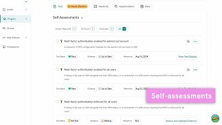 Self assessment for a control