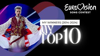 My Eurovision Winners (2014-2024) | My Top 10