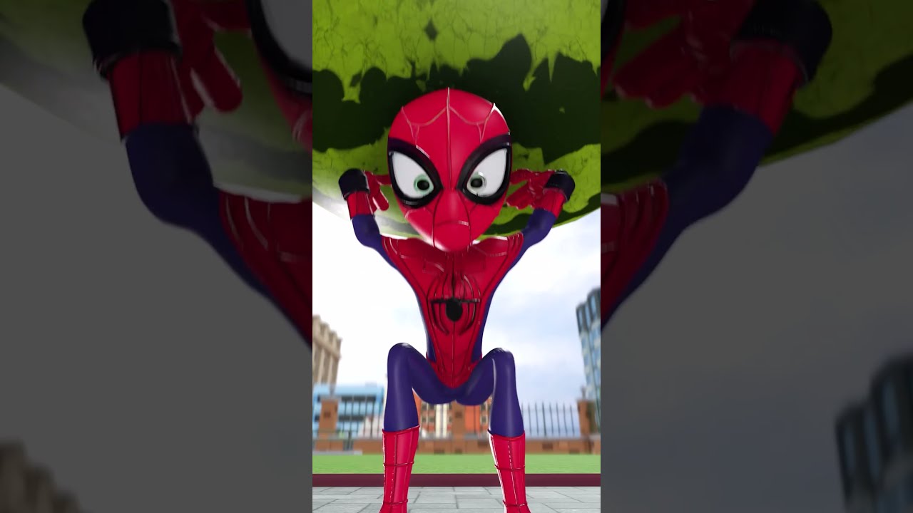 Help Spider Man Escape From Giant Watermelon But He S So Mean Shorts Spiderman Funny