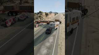 Truck Brake Failure Crash in BeamNG Drive  🚚💥 | #Short #beamngdrive #beamng #beamngcrashes