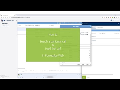 ASC Neo Recording – Search & Replay  - POWERplay Web (Version 6.5.0.4.0)