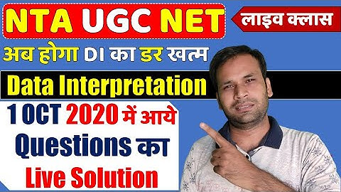 1 OCT Data Interpretation Solution | Nta Ugc Net Paper 1 May 2021 Exam