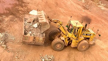 Massive Rocks Loading with Caterpillar Machine | Heavy Equipment in Action